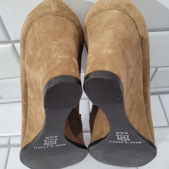 Alexandra Bartlett Ladies Tan Suede Leather 3in Wedge Heel Shoe  Preppy Ivy Leag - Picture 7 of 9